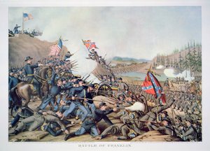 富兰克林之战，1864年11月30日，由Kurz & Allison刻制 作者 美国学校