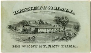 Bennett＆Hall贸易卡[recto]，1882年（刻版画[交易卡]） 作者 美国学校