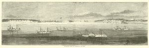 1864年10月，在旧入口威尔明顿封锁舰队 作者 美国学校