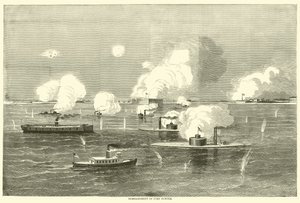 萨姆特堡的轰炸，1863年4月 作者 美国学校