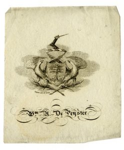 William Axtell De Peyster的书签（1793-1856），1840年 作者 美国学校