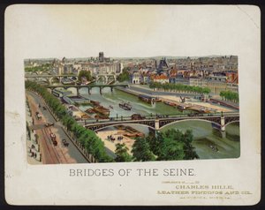 Bridges over the River Seine, Paris, France (chromolitho) 作者 美国学校