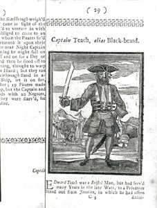 1725年伦敦，所有最臭名昭着的海盗及其船员的历史和生活中的教练，别名黑胡子 作者 美国学校