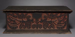 雕刻盒，1680-1700年 作者 美国学校