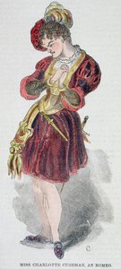 夏洛特库什曼（1816-76）穿着服装作为罗密欧，1851年 作者 美国学校
