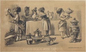 清洁玻璃与Sapolio 作者 美国学校