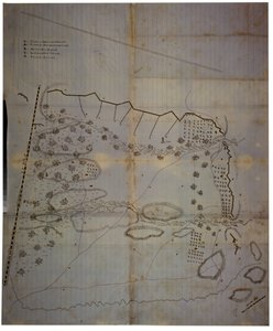 1862年5月在密西西比州科林斯市的密西西比军营的同盟内战地图