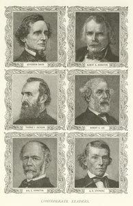 同盟领袖，Jefferson Davis，Albert S Johnston，Thomas J Jackson，Robert E Lee，Joseph E Johnston，AH Stephens 作者 美国学校