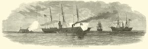 1863年1月，同盟公羊在查尔斯顿附近与封锁舰队交战 作者 美国学校