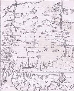 康涅狄格州，来自卡塞尔美国酒吧历史的插图。 由 Petter & Galpin c.1890 (石版画) 作者 美国学校
