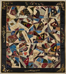 Crazy Quilt，c.1875-1900（丝绸，锦缎和天鹅绒） 作者 美国学校