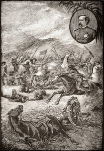 1876年6月25日乔治·阿姆斯特朗卡斯特将军和小大角战役中第7骑兵的士兵之死 作者 美国学校