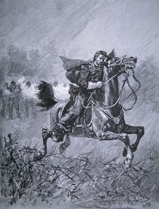 菲利普-科尔尼将军之死（1815-62）（雕刻）。 作者 美国学校