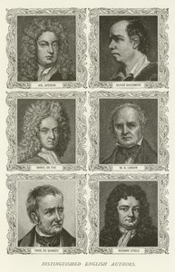 杰出的英国作家，Joseph Addison，Oliver Goldsmith，Daniel de Foe，WS Landor，Thomas De Quincey，Richard Steele 作者 美国学校