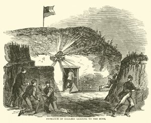 1863年6月，通往矿山的画廊入口 作者 美国学校