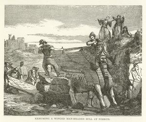 在尼姆鲁德（Nimrud）挖出一头带头的男子头牛 作者 American School