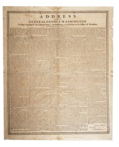 1796年9月17日已故乔治华盛顿将军的告别演说