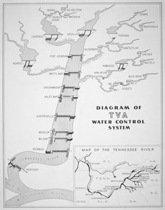 富兰克林-D-罗斯福（1882-1945）的 "田纳西流域管理局 "计划 作者 美国学校