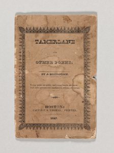 埃德加·艾伦·坡（Edgar Allan Poe）的《 Tamerlane和其他诗歌》的封面，发行于1827年（印刷）（另请参见433401） 作者 美国学校