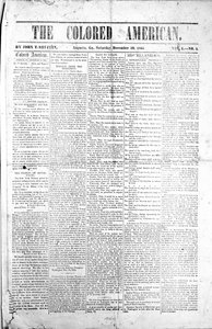 The Colored American的头版，1865年12月30日（打印） 作者 美国学校