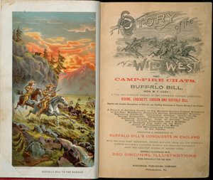 布法罗比尔（1846-1917）狂野西部故事和露营火灾聊天的主题和标题页 作者 美国学校
