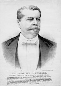 温菲尔德·汉考克将军：美国总统候选人，酒吧。作者：Currier＆Ives，第1880页 作者 美国学校