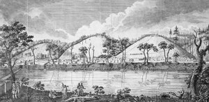 John Burgoyne将军（1723-92）与印第安人会面 作者 美国学校