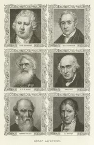 伟大的发明家，Sir R Arkwright，George Stephenson，SFB Morse，James Watt，Bernard Palissy，Eli Whitney 作者 美国学校
