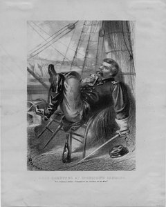 Harrisons Landing的总部：查看波托马克签署的战争行为委员会的证据，c.1862 作者 美国学校