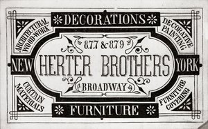 Herter Brothers，Decorations，Furniture，877＆879 Broadway，New York（litho [trade card]） 作者 美国学校
