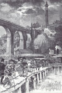 横跨哈林河的高桥，将淡水从威彻斯特县运往中央公园水库 作者 美国学校