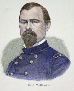 Irvin McDowell (1818-85)（彩色雕刻）。 作者 美国学校