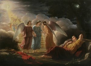 雅各布的梦想，1852年 作者 美国学校