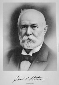 John B. Stetson (1830-1906) 费城的美国帽子制造商（石印）。 作者 美国学校