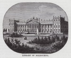 Library of Melbourne (engraving) 作者 美国学校