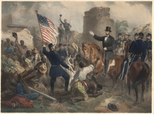 林肯在City Point，酒吧。 1865年 作者 美国学校