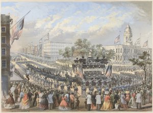 林肯葬礼，1865年4月25日，酒吧。 1866年 作者 美国学校