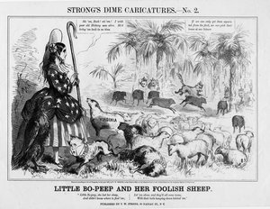 Little Bo-Peep和她的愚蠢的绵羊，1861年由TW Strong，纽约出版