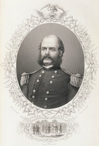 Ambrose Everett Burnside少将，来自“美国历史”，Vol。 II。作者：Charles Mackay，TW Hunt从照片中镌刻 作者 美国学校