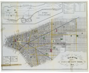 纽约市地图 作者 美国学校