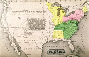 1803年的美国地图，来自“我们的整个国家：美国的过去和现在，历史和描述”，约翰华纳巴伯和亨利哈尔，1861年