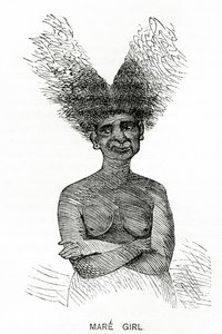 母女，从Appletons杂志的插图，1872年5月4日 作者 美国学校