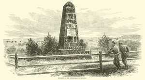 纪念碑在格罗夫顿战场，1862年8月 作者 美国学校