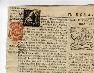 “哈利法克斯公报”或“每周顾问”页，“新斯科舍省，1765年12月12日至19日 作者 美国学校