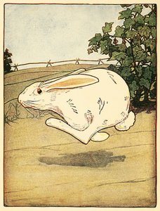 彼得从未停止过奔跑，出自《彼得兔的故事》，出版。1916年彩色石版画，1916年。 作者 美国学校