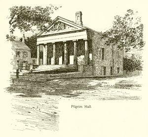 Pilgrim Hall，普利茅斯 作者 美国学校