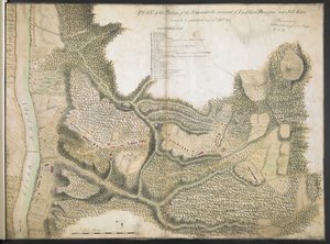 1777 年 9 月 20 日，伯戈因中将指挥的军队在静水附近扎营的位置图 作者 美国学校