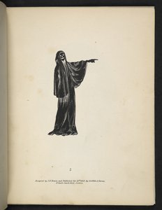 图版 2.黑衣女鬼，选自 1864 年《Spectropia》（石版画） 作者 美国学校