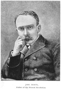 何塞·马蒂（1853-95）的肖像来自穆拉·霍尔斯特德的“古巴的故事”，1898年出版 作者 美国学校