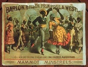 海报广告Barlow，Wilson，Primrose和Wests Mammot Minstrels彩色化妆舞会